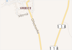 Ořechovka v obci Mšené-lázně - mapa ulice