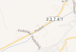 Podolí v obci Mšené-lázně - mapa ulice