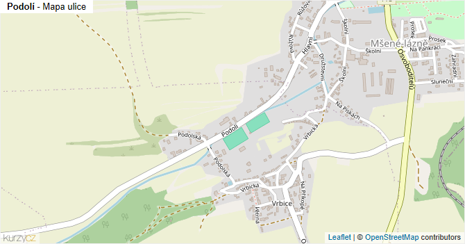 Podolí - mapa ulice