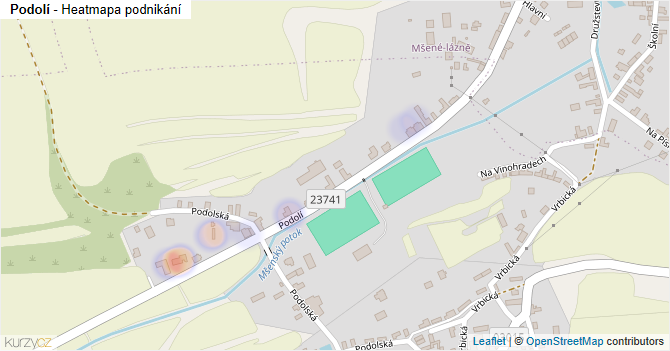 Podolí - mapa podnikání