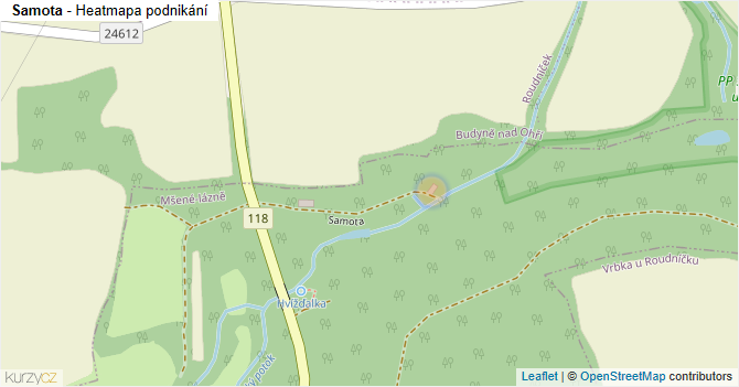 Samota - mapa podnikání