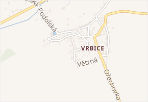Větrná v obci Mšené-lázně - mapa ulice