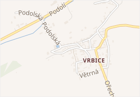 Vrbická v obci Mšené-lázně - mapa ulice