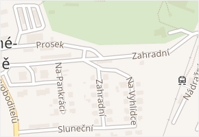 Zahradní v obci Mšené-lázně - mapa ulice