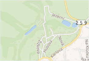 Cinibulkova v obci Mšeno - mapa ulice