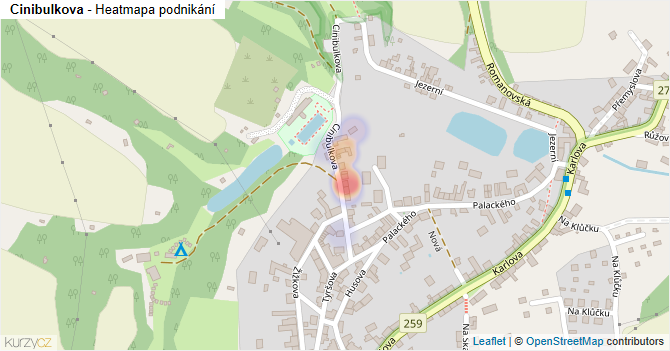Cinibulkova - mapa podnikání