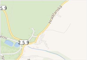 Hradčanská v obci Mšeno - mapa ulice