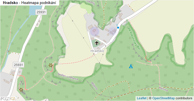 Hradsko - mapa podnikání