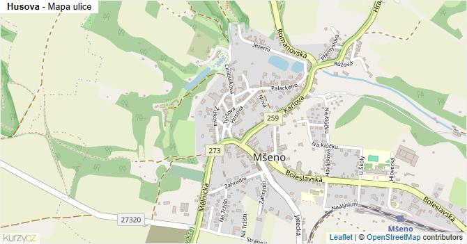 Husova - mapa ulice
