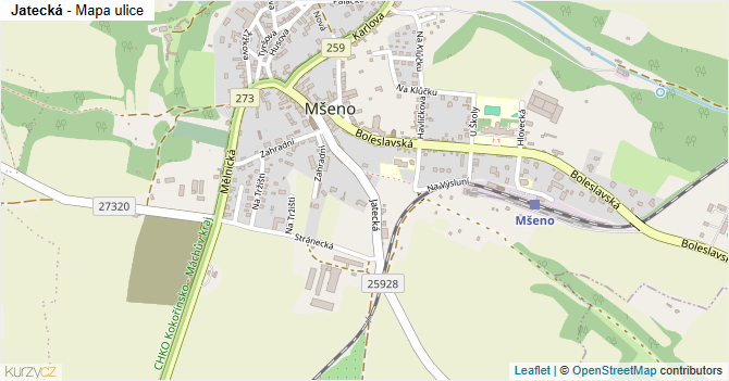 Jatecká - mapa ulice