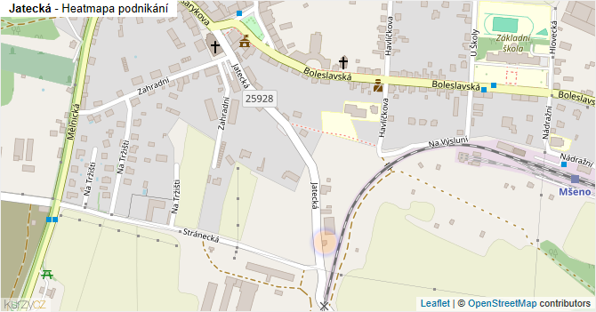 Jatecká - mapa podnikání