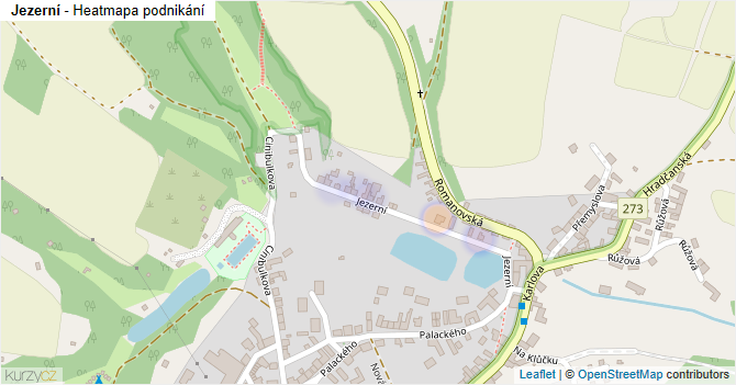 Jezerní - mapa podnikání