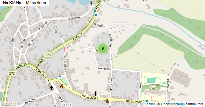 Na Klůčku - mapa firem