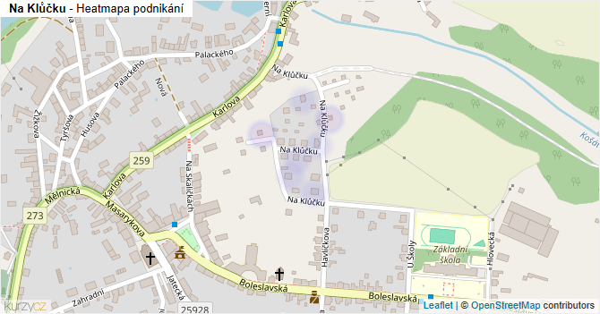 Na Klůčku - mapa podnikání