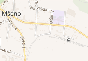 Na Výsluní v obci Mšeno - mapa ulice