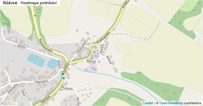Růžová - mapa podnikání