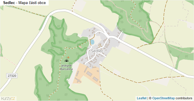 Sedlec - mapa části obce