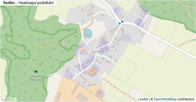 Sedlec - mapa podnikání
