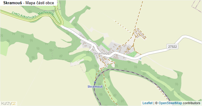 Skramouš - mapa části obce