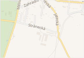 Stránecká v obci Mšeno - mapa ulice