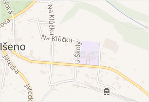 U Školy v obci Mšeno - mapa ulice