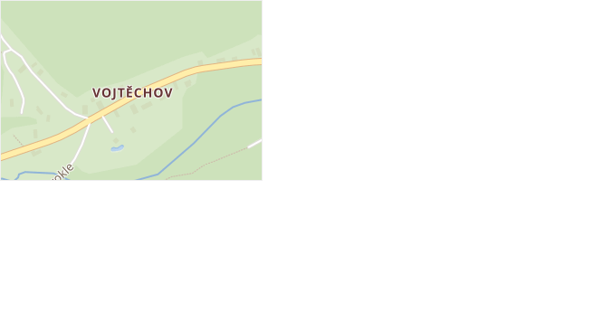 Vojtěchov v obci Mšeno - mapa části obce