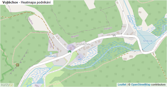 Vojtěchov - mapa podnikání