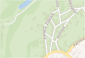 Žižkova v obci Mšeno - mapa ulice