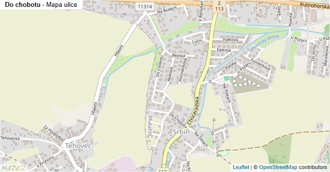 Do chobotu - mapa ulice