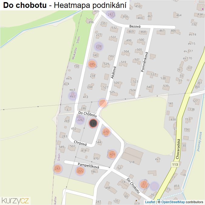Mapa Do chobotu - Firmy v ulici.