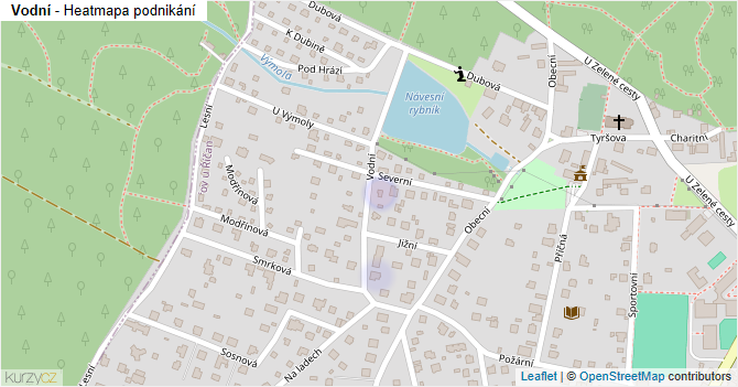 Vodní - mapa podnikání