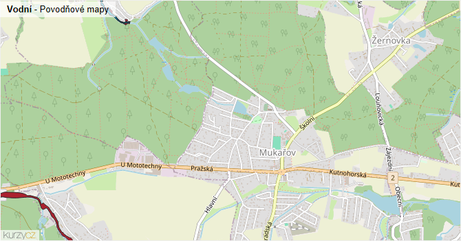Vodní - záplavové mapy stoleté vody