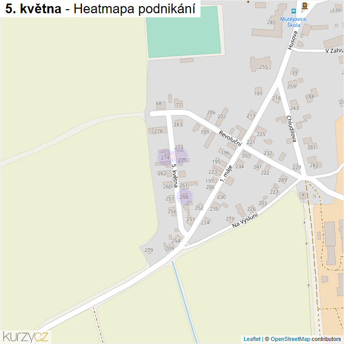 Mapa 5. května - Firmy v ulici.