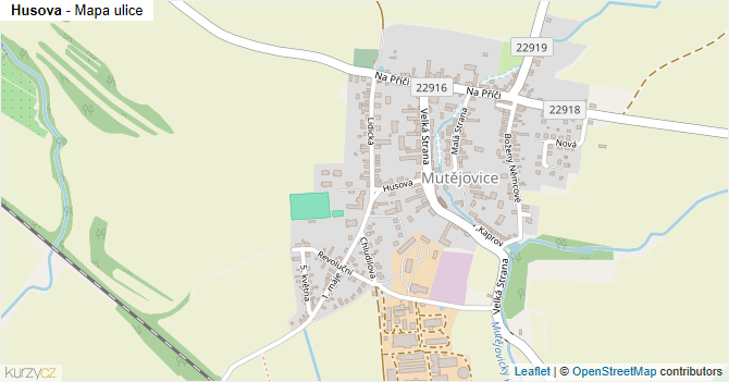Husova - mapa ulice