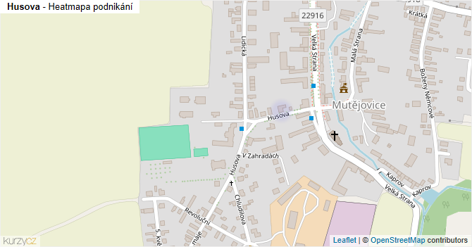 Husova - mapa podnikání