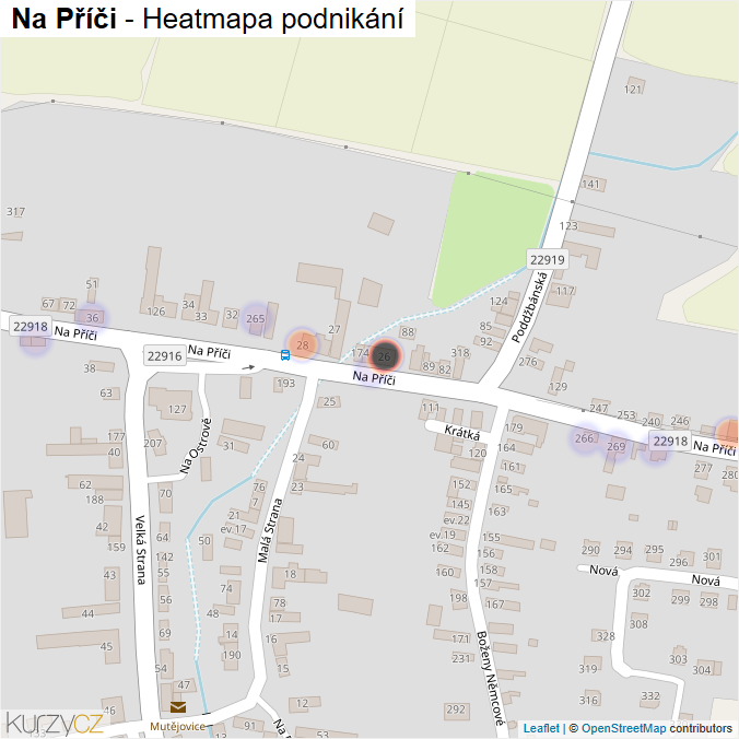 Mapa Na Příči - Firmy v ulici.