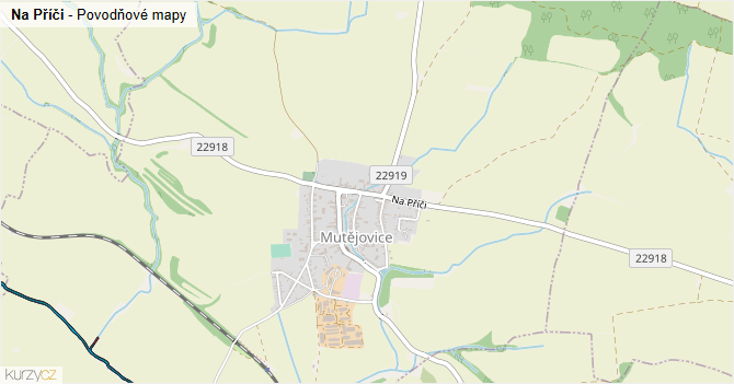 Na Příči - záplavové mapy stoleté vody