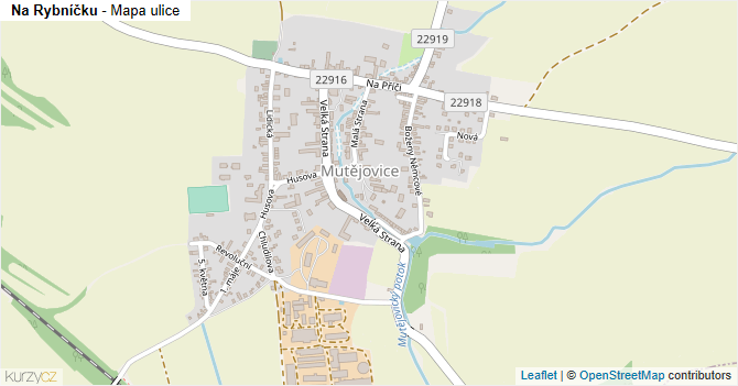 Na Rybníčku - mapa ulice