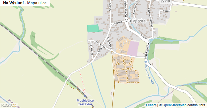 Na Výsluní - mapa ulice