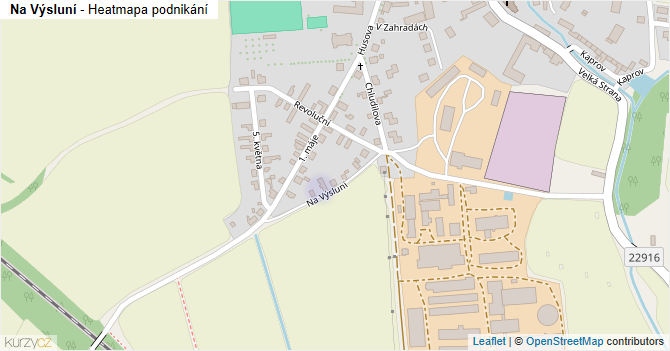 Na Výsluní - mapa podnikání