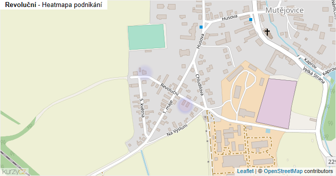 Revoluční - mapa podnikání