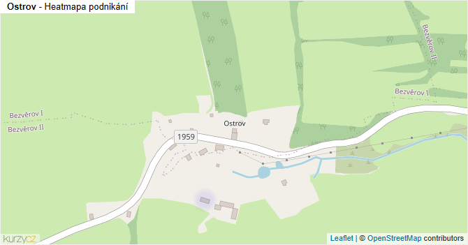 Ostrov - mapa podnikání