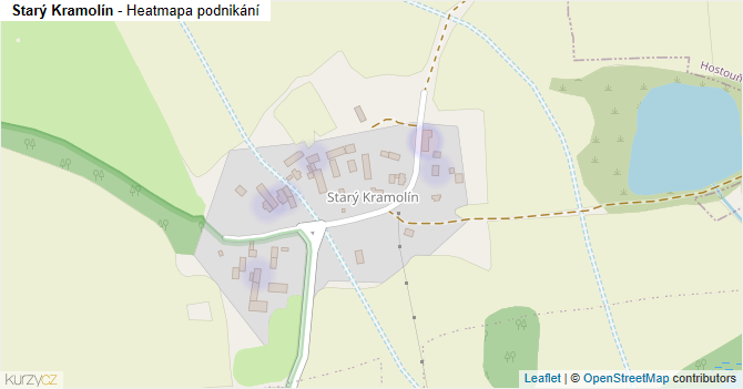 Starý Kramolín - mapa podnikání