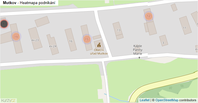 Mutkov - mapa podnikání