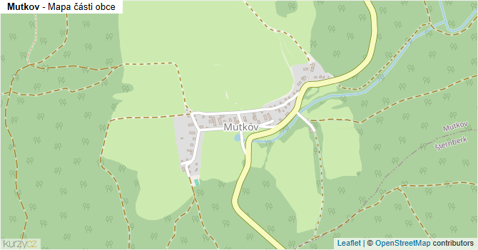 Mutkov - mapa části obce