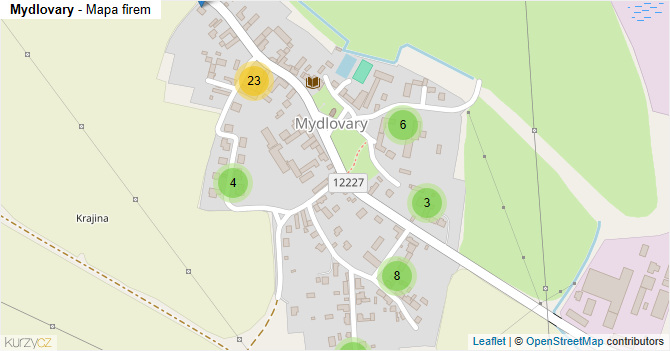 Mydlovary - mapa firem
