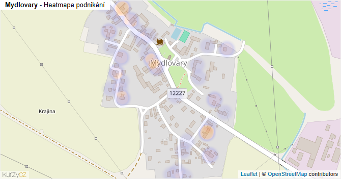 Mydlovary - mapa podnikání