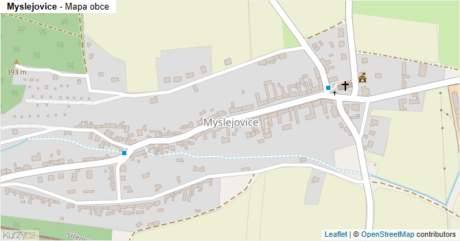 Myslejovice - mapa obce