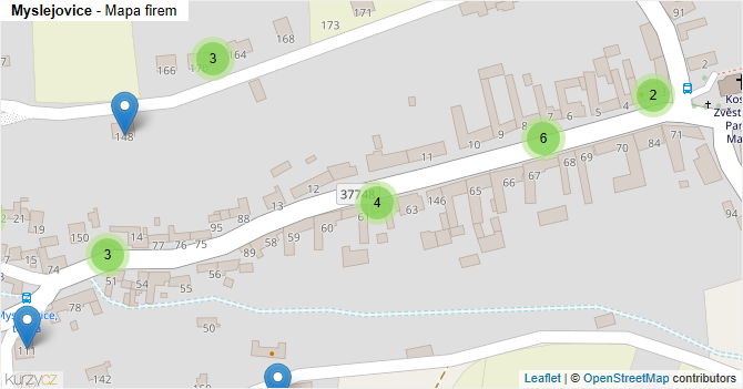 Myslejovice - mapa firem