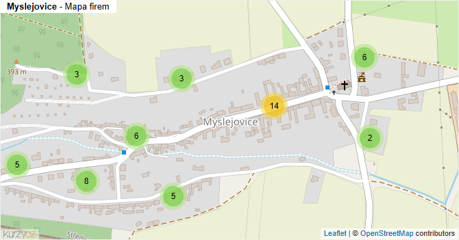 Myslejovice - mapa firem